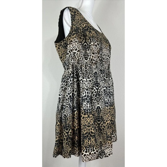 Jessica Simpson Plus Size Leopard  Animal Print Sleeveless Dress Size 1X - Picture 6 of 12